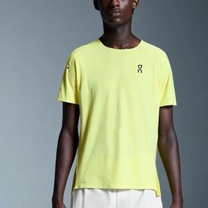 On Running Men's Bright Yellow Short Sleeve Tee